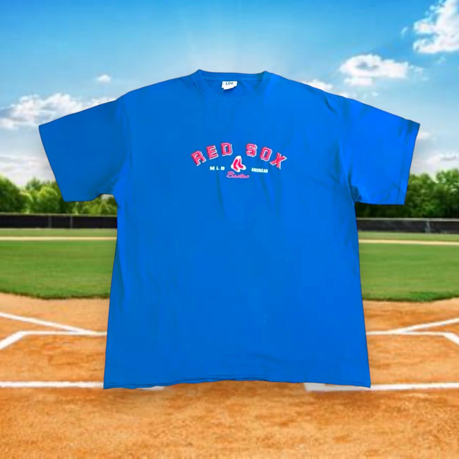 Vintage Boston Red Sox T-Shirt Men\'s 2XL / XXL MLB Embroidered Logo Y2K 90s Blue