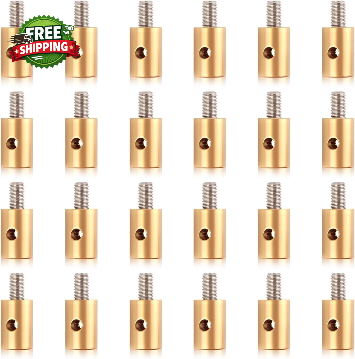 24PCS 6Mm Throttle Cable Ends Kit Solderless,Brake & Throttle Cable Repair