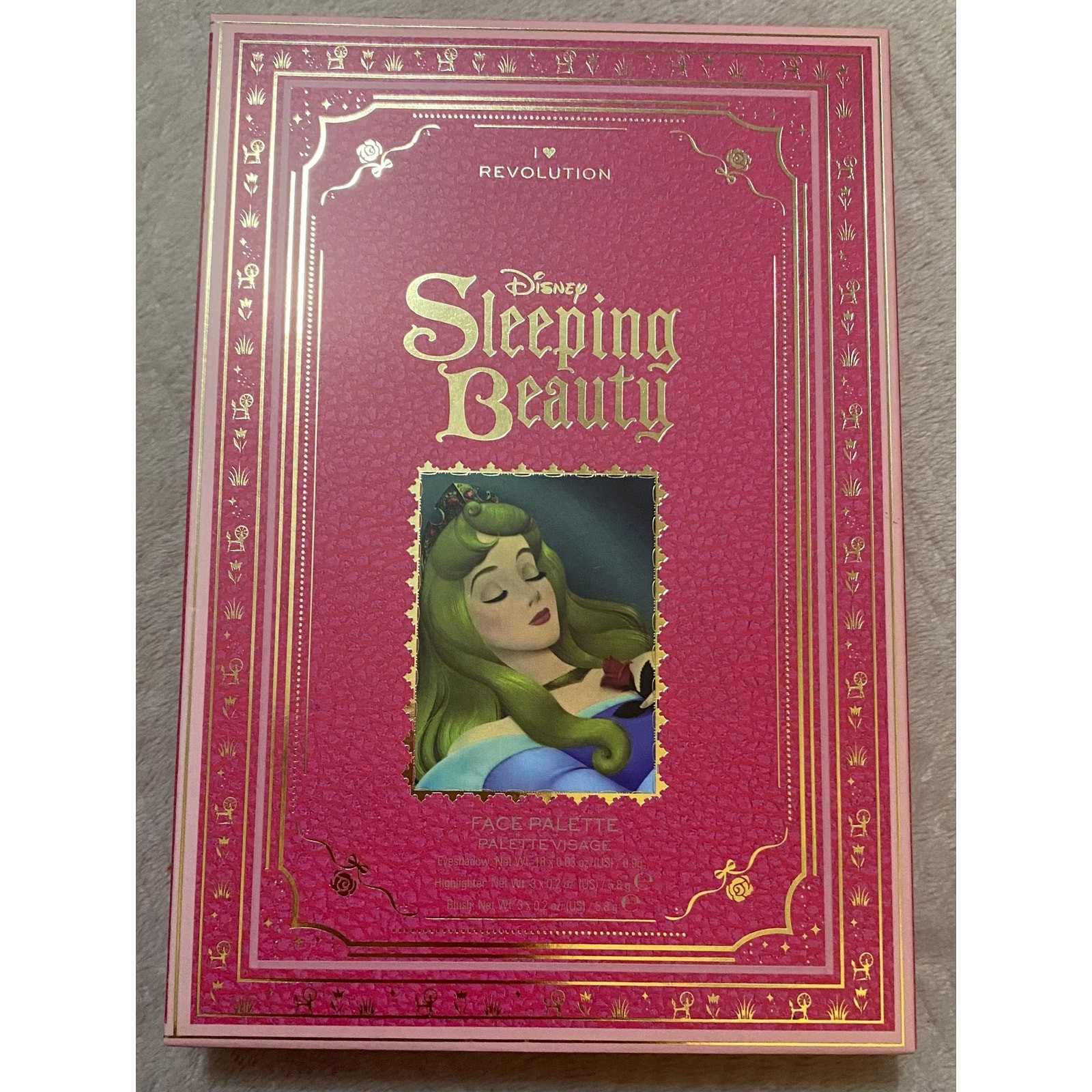Disney SLEEPING BEAUTY Eye Shadow Highlighter Blush Pallette I love Revolution Disney SLEEPING BEAUTY Eye Shadow Highlighter Blush Pallette I love Revolution