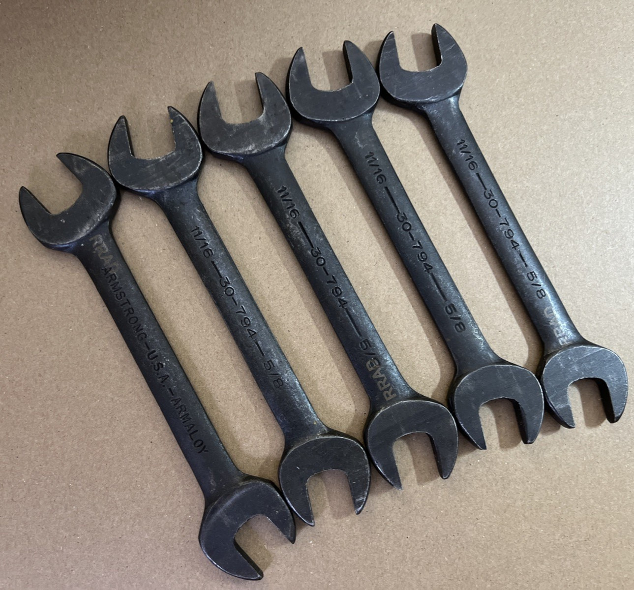 ARMSTRONG WRENCH LOT OF 5 Armstrong 5/8\ ARMSTRONG WRENCH LOT OF 5 Armstrong 5/8\
