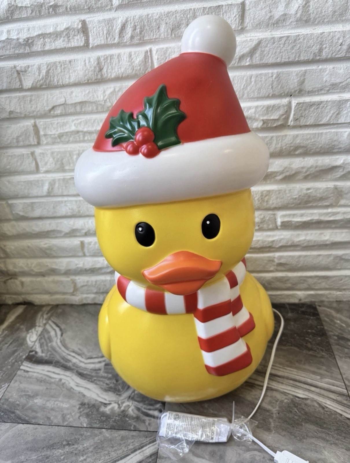 Lowes 2026 Christmas Rubber Duck Blow Mold Holiday Living w/ Santa Hat Lights Up Lowes 2026 Christmas Rubber Duck Blow Mold Holiday Living w/ Santa Hat Lights Up