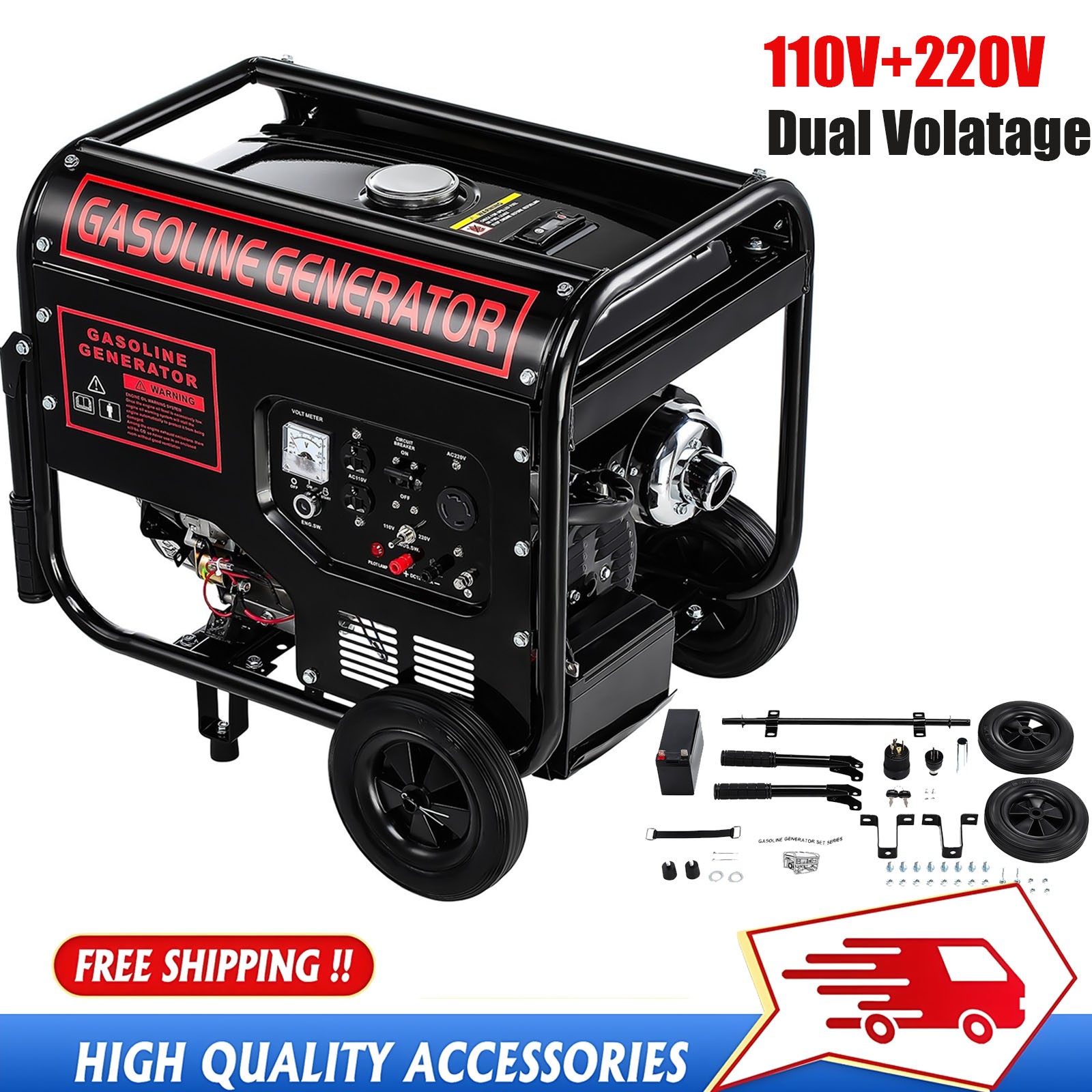 6000W Gas Inverter Generator Electric Start 110V 220V Generators Portable Quiet 6000W Gas Inverter Generator Electric Start 110V 220V Generators Portable Quiet