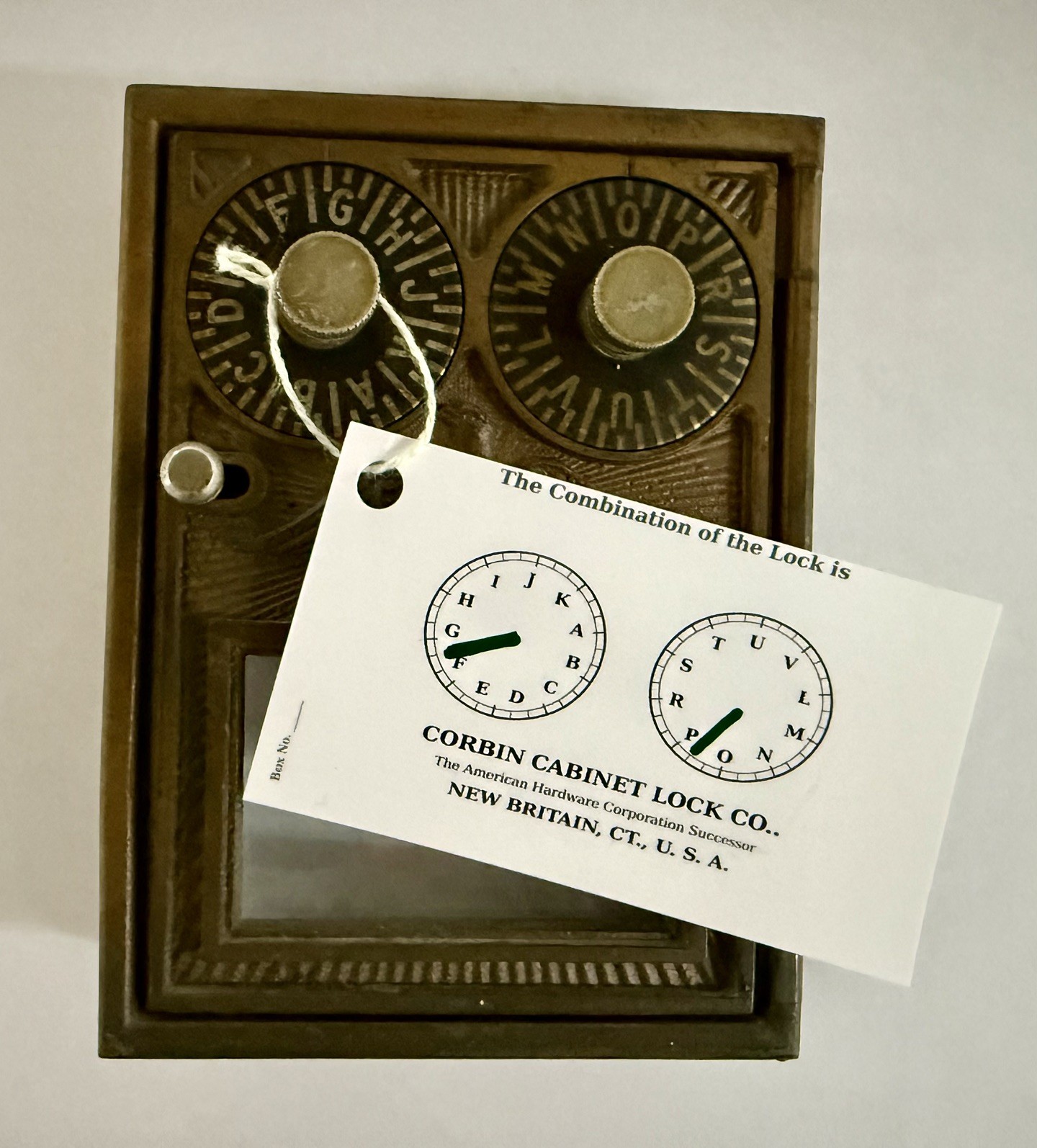 Rare Vintage Corbin Brass Post Office Door Double Dial Eagle Mailbox P.O. Box Rare Vintage Corbin Brass Post Office Door Double Dial Eagle Mailbox P.O. Box