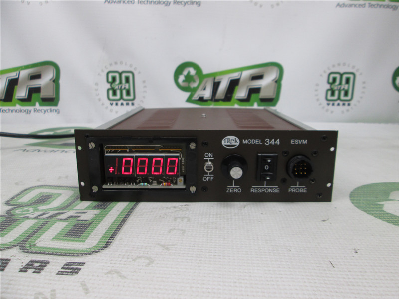 Trek 344-3 Electrostatic Voltmeter with Power Adapter Missing Display Cover