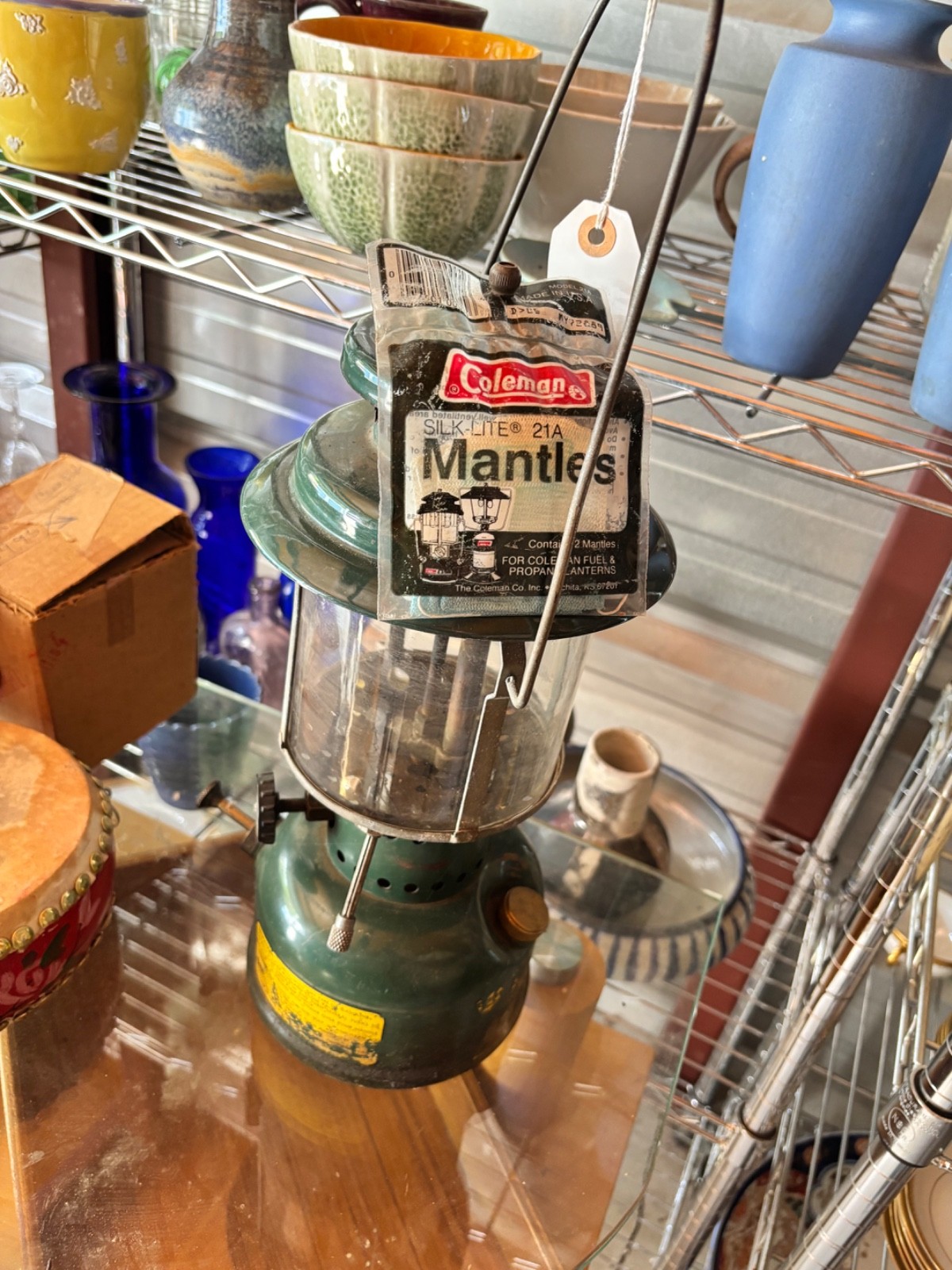 Vintage 1944 Coleman Lantern 242C Single Mantle Green 1973184 Sunshine Pyrex Vintage 1944 Coleman Lantern 242C Single Mantle Green 1973184 Sunshine Pyrex