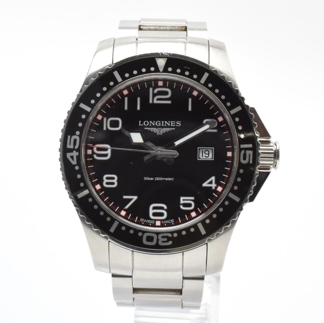 [EXCELLENT+5] LONGINES Hydro Conquest L3.688.4 Black Dial Men\'s Quartz Watch JPN