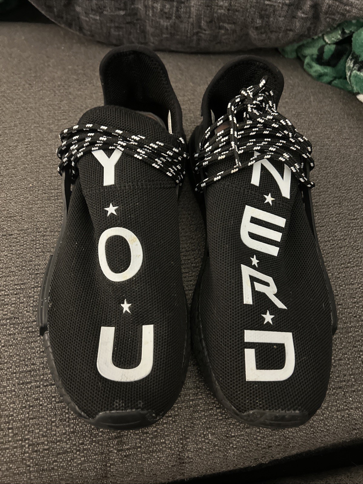 Adidas Pharrell Williams YOU NERD BB7603 Human Race Black Mens Sz 11 Adidas Pharrell Williams YOU NERD BB7603 Human Race Black Mens Sz 11