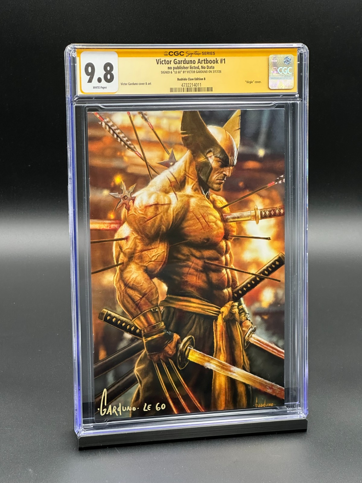 Victor Garduno Artbook #1 CGC 9.8 SS - Wolverine Bushido Claw B -  LTD 300