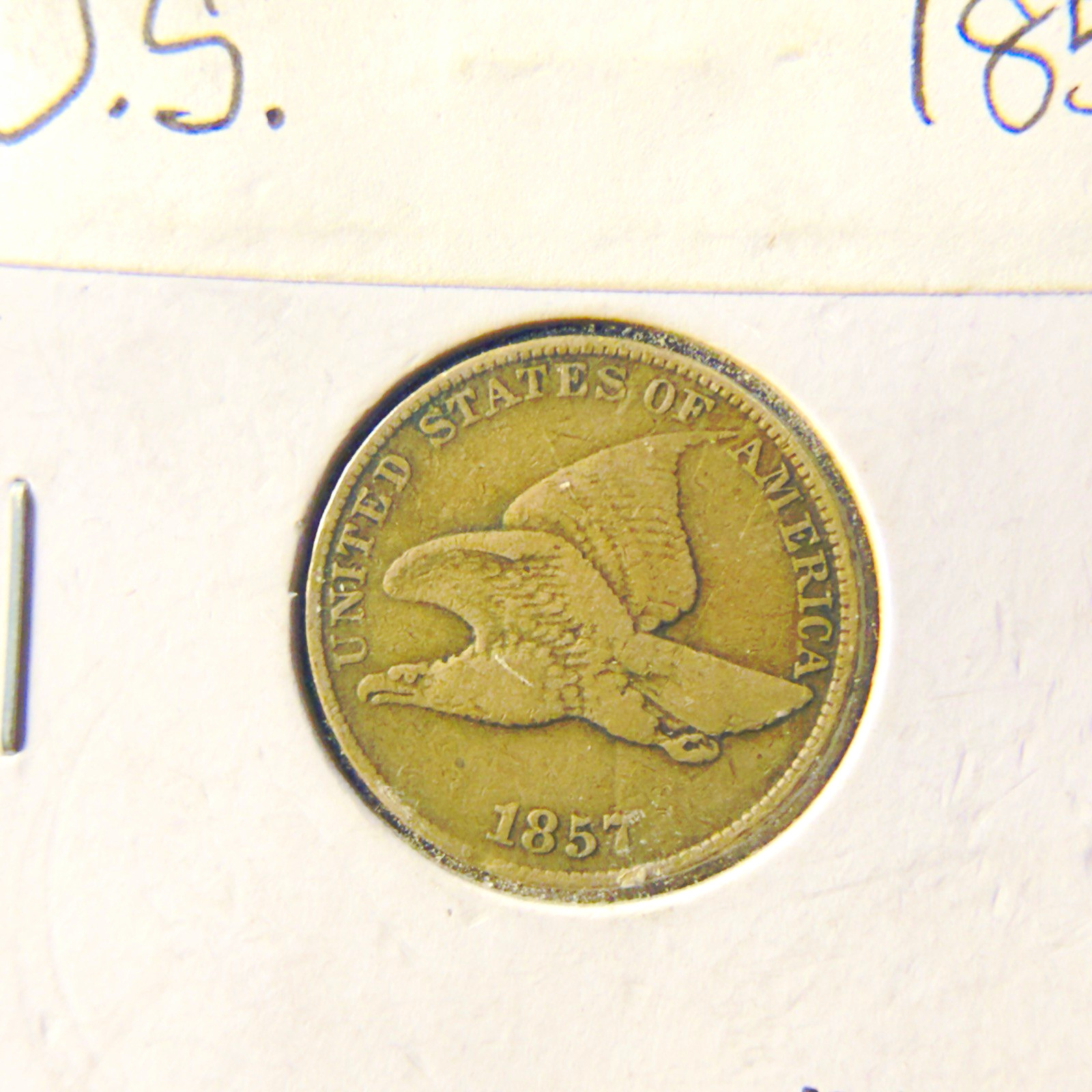 1857 Flying Eagle Small Cent BN Business Strike Philadelphia Copper KM#85 1857 Flying Eagle Small Cent BN Business Strike Philadelphia Copper KM#85