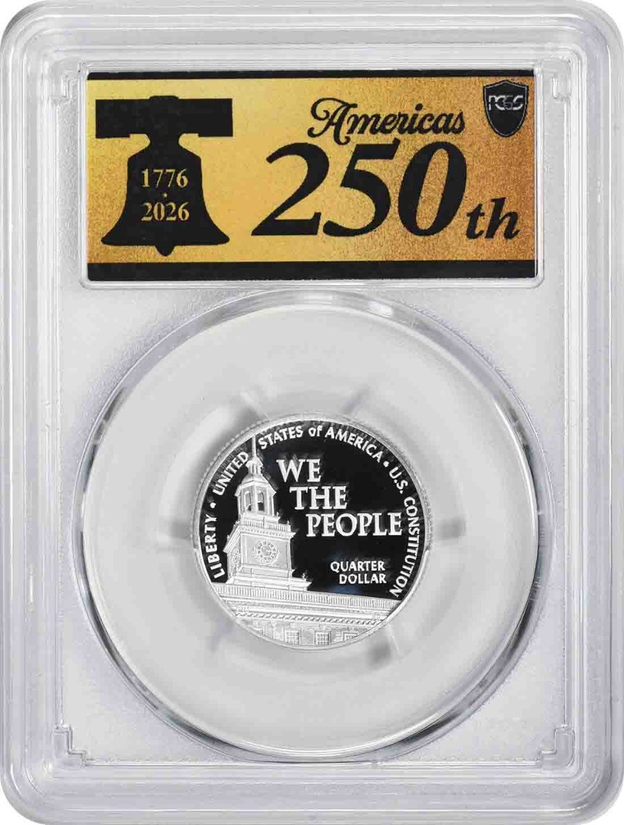 2026-S U.S. Constitution Ag Silver Quarter PR70DCAM FS PCGS Anniv Label