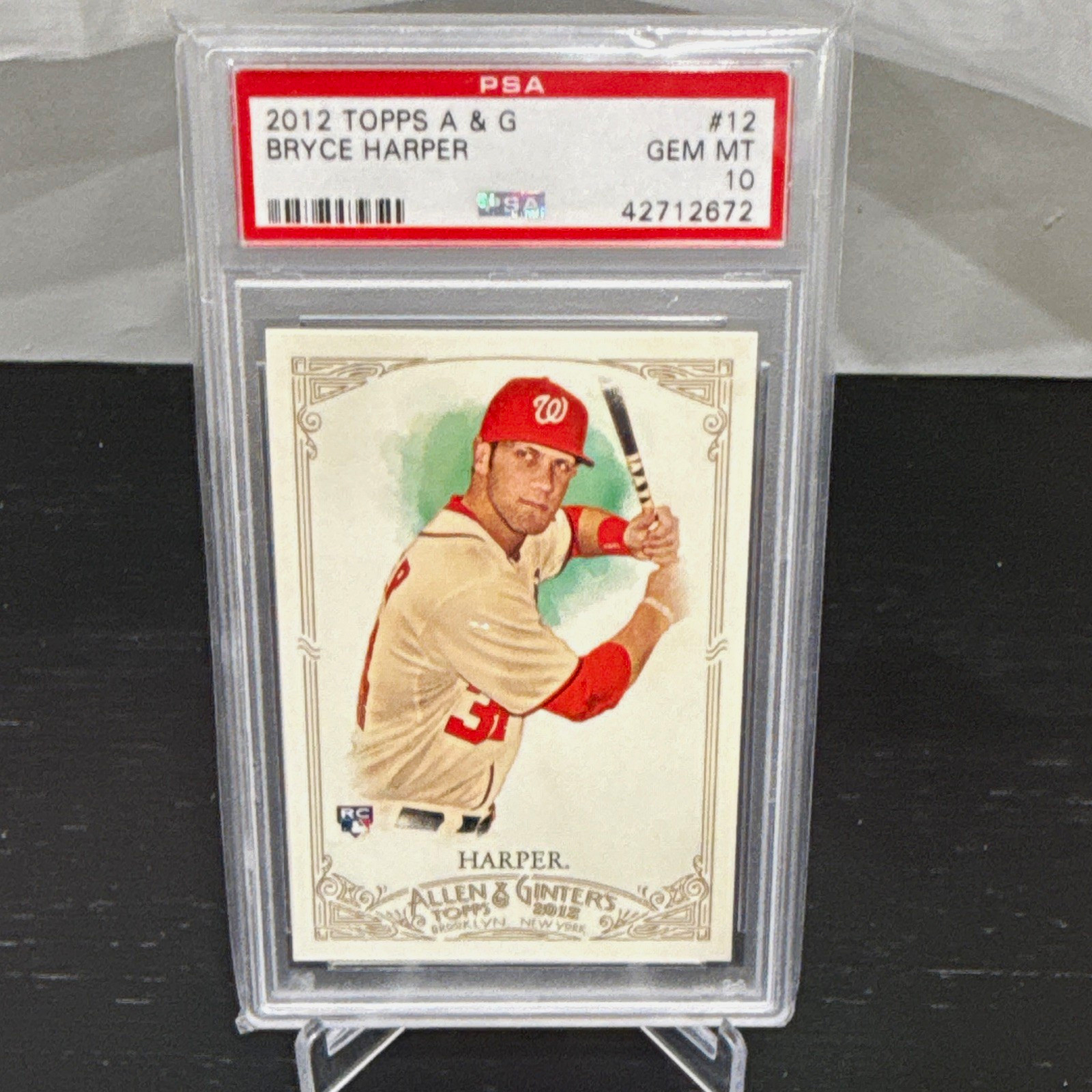 2012 Topps Allen & Ginter\'s BRYCE HARPER #12 RC Base PSA Cert 42712672