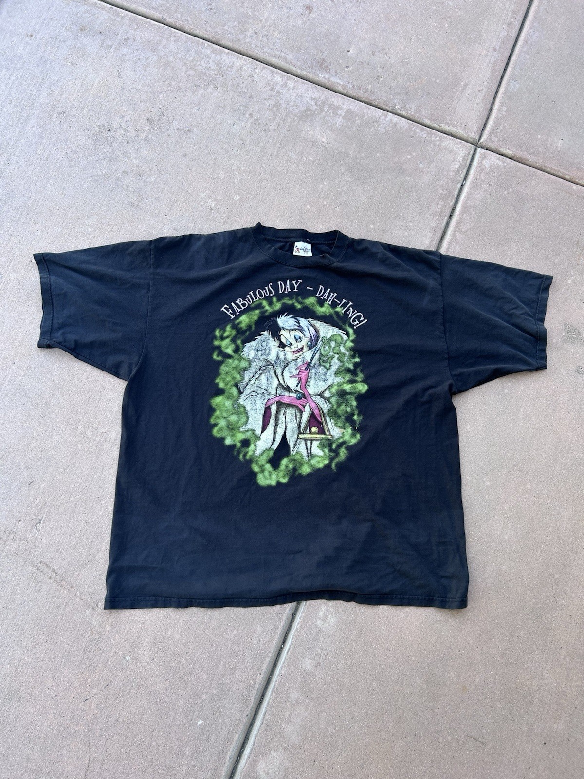 Disney Cruella Deville “Fabulous Day Da-Ling” Vintage 1990s Villains Tee 3XL/4XL Disney Cruella Deville “Fabulous Day Da-Ling” Vintage 1990s Villains Tee 3XL/4XL