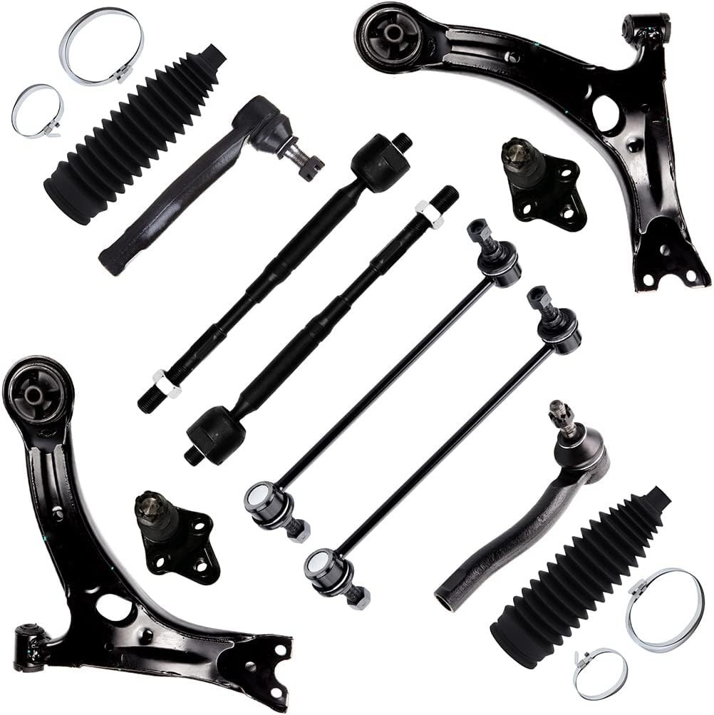12Pcs Front End Suspension Kit Compatible with 2003-2008 Toyota Corolla