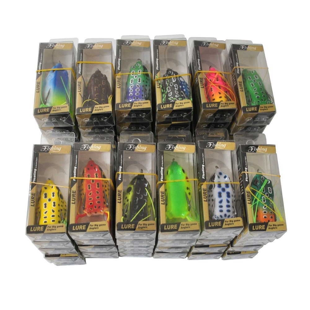 60Pcs Rubber Frog Fishing Lures Soft Float Bait 6cm/2.3\'\' With Retail Box 60Pcs Rubber Frog Fishing Lures Soft Float Bait 6cm/2.3\'\' With Retail Box