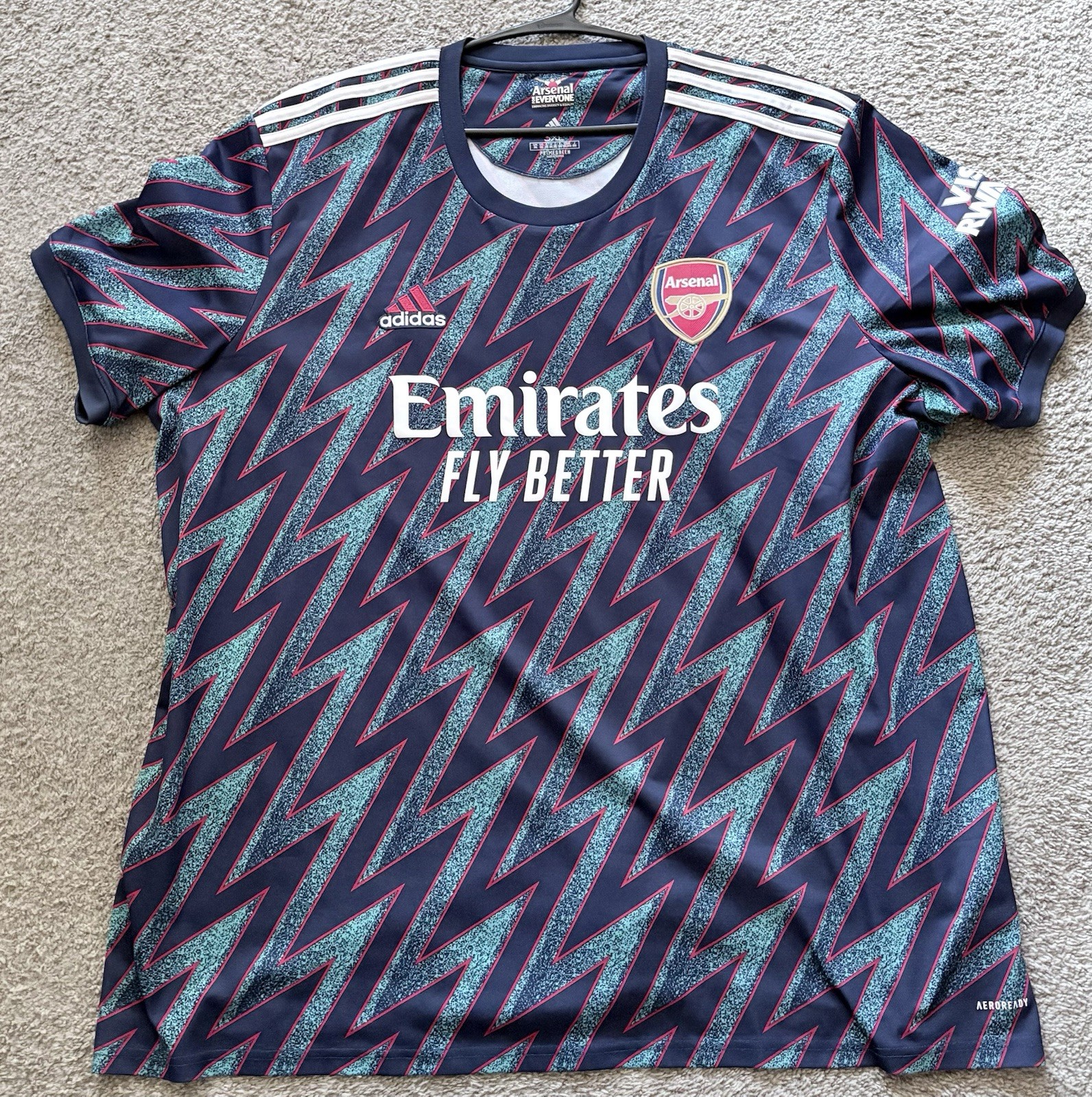 Arsenal FC 2021/22 Third Away Jersey 3XL Arsenal FC 2021/22 Third Away Jersey 3XL