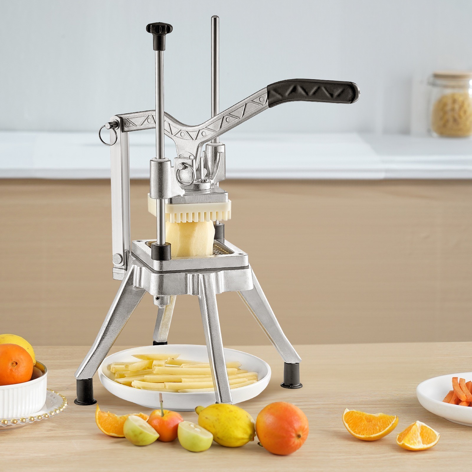 VEVOR Commercial Vegetable Chopper 4-Blade Fruit & Veggie Dicer  Fry Cutter