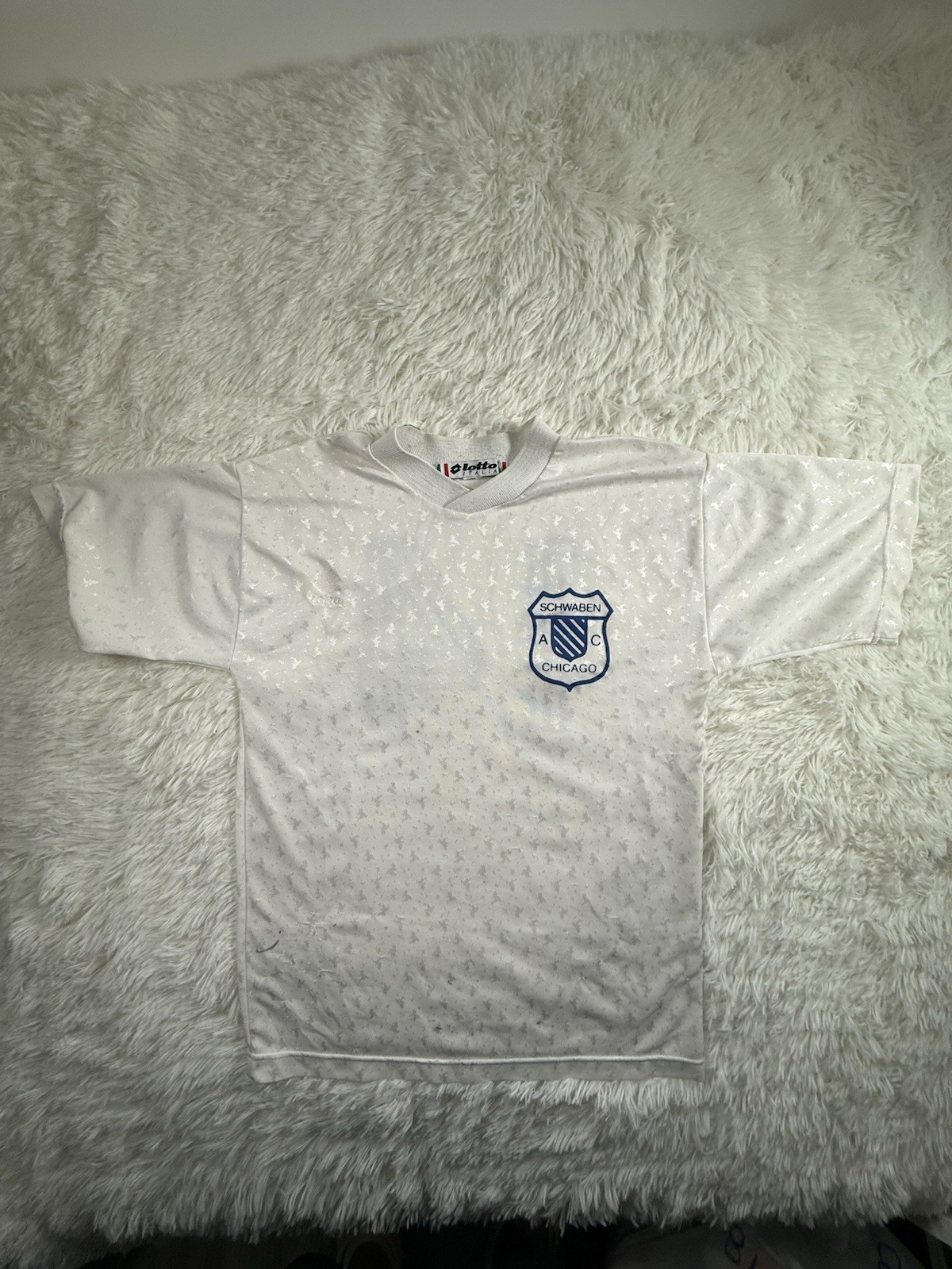 VINTAGE LOTTO SCHWABEN AC CHICAGO SOCCER JERSEY YOUTH SIZE LARGE ULTRA RARE VINTAGE LOTTO SCHWABEN AC CHICAGO SOCCER JERSEY YOUTH SIZE LARGE ULTRA RARE