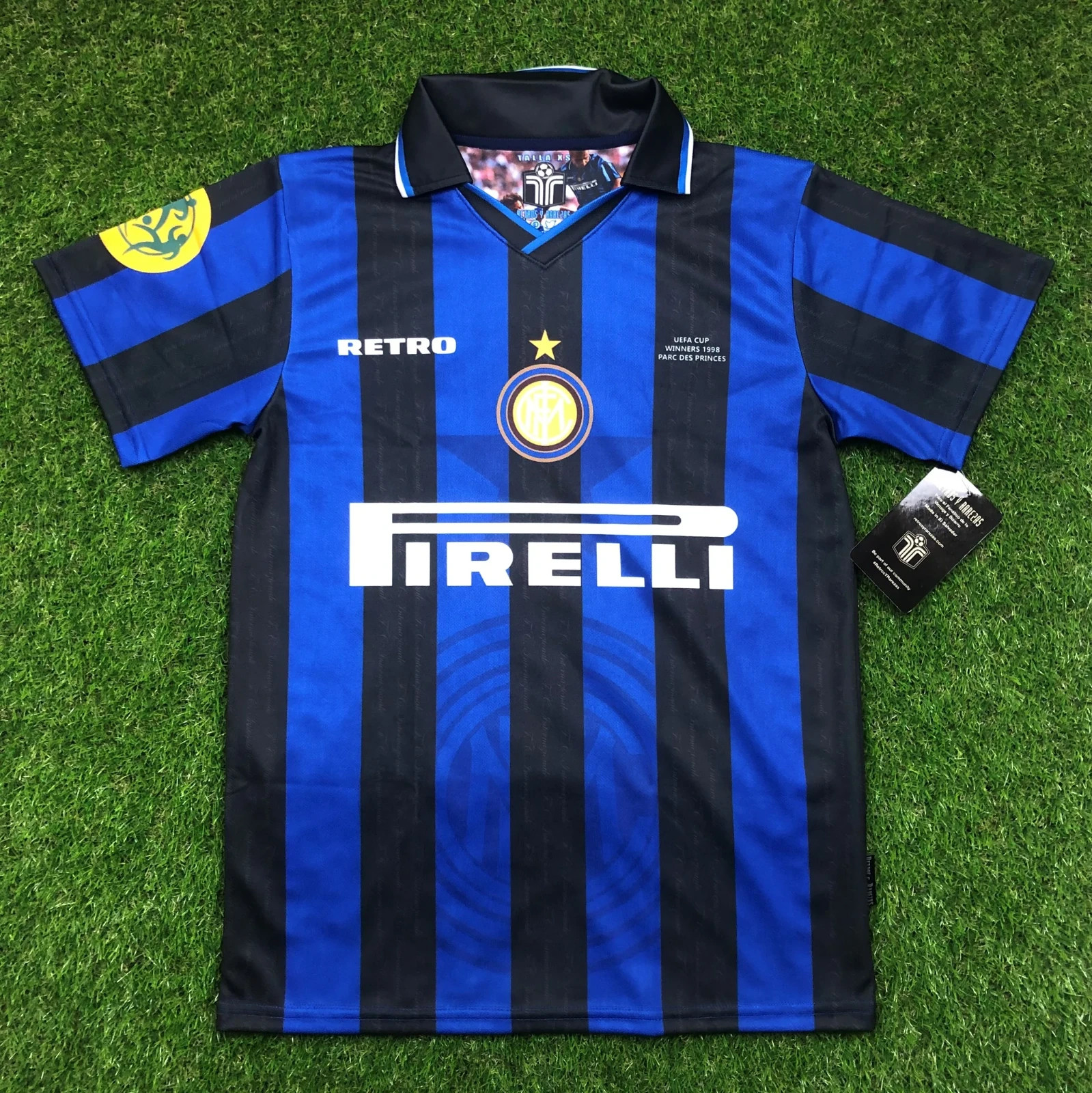 Inter de Milan, Men´s Retro Soccer Jersey, 1999 Ronaldo #10 (Tallaje Grande)