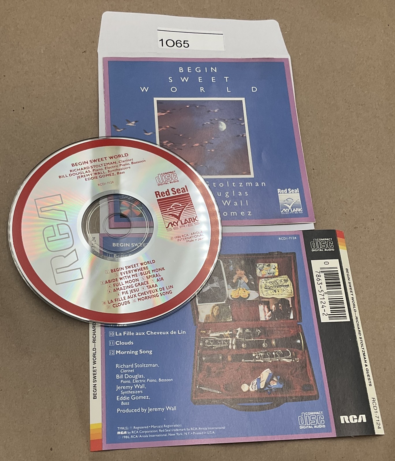 Begin Sweet World by Richard Stoltzman, Bill Douglas (CD, 1986) No Case #1O65 Begin Sweet World by Richard Stoltzman, Bill Douglas (CD, 1986) No Case #1O65