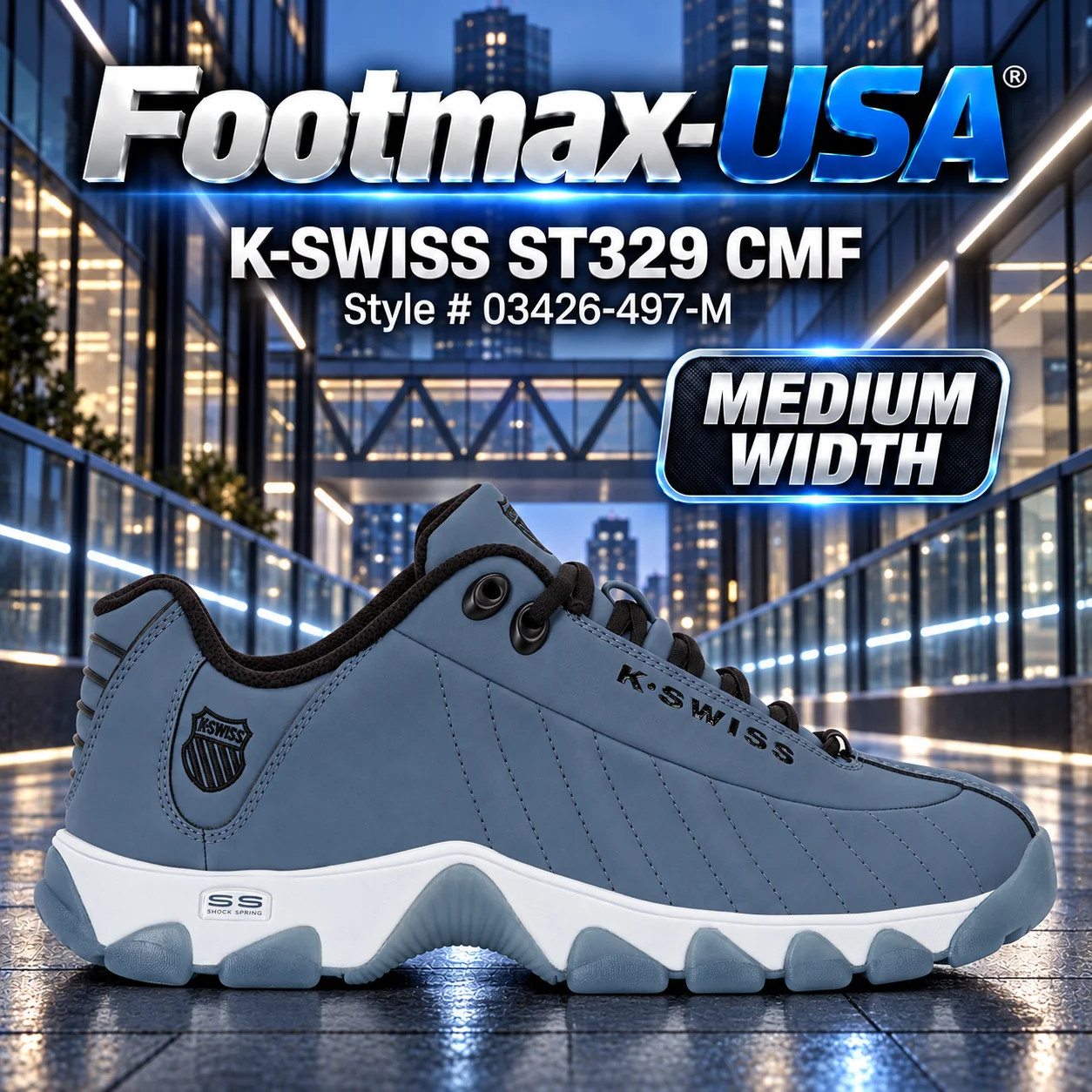 K-SWISS ST329 CMF - 03426-497-M - BLUHZN/BK/WT/ICBLU - (Men's) K-SWISS ST329 CMF - 03426-497-M - BLUHZN/BK/WT/ICBLU - (Men's)