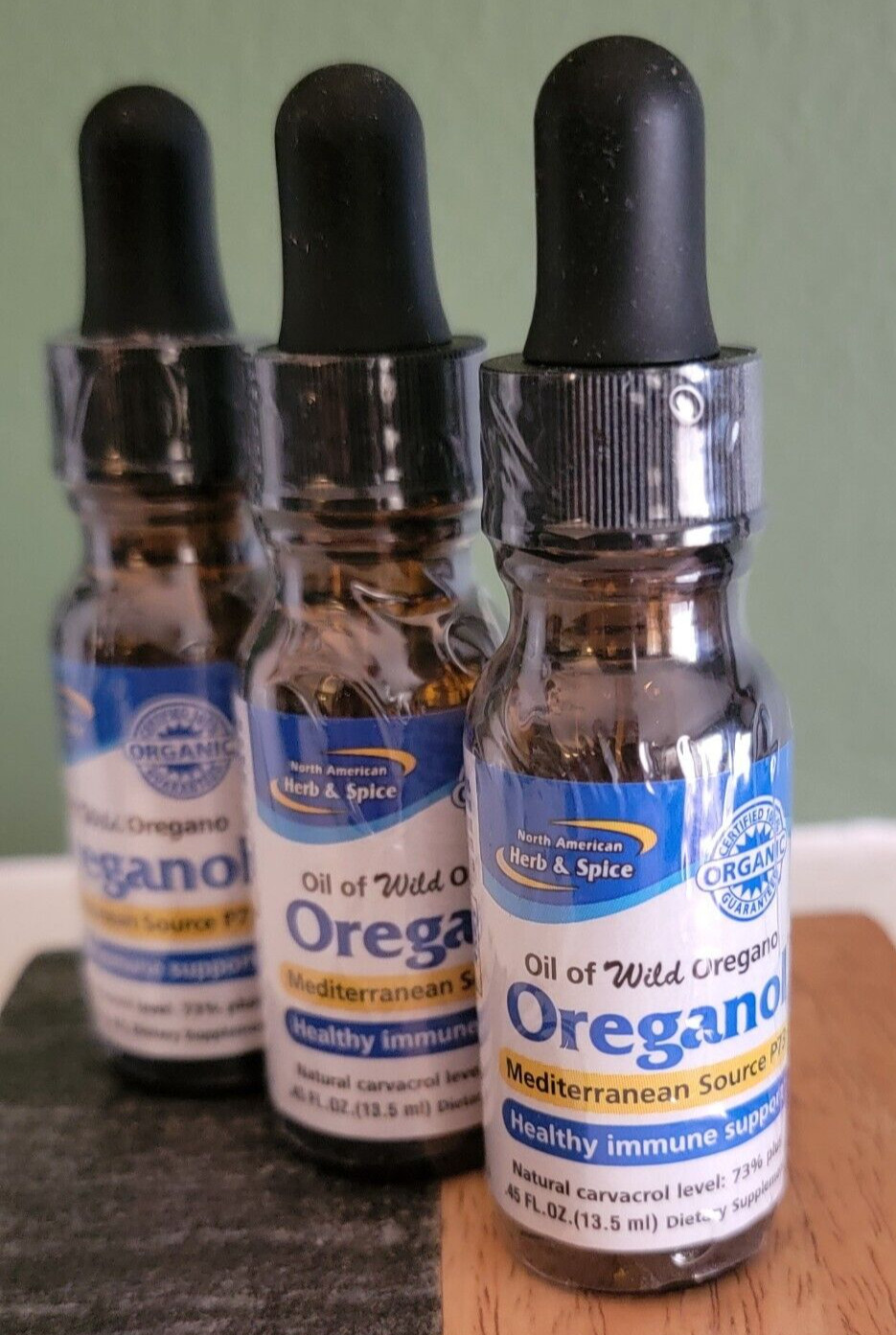 3 Bottles, North American Herb & Spice Oreganol P73 .45 oz Each, Exp. 08/2027 3 Bottles, North American Herb & Spice Oreganol P73 .45 oz Each, Exp. 08/2027
