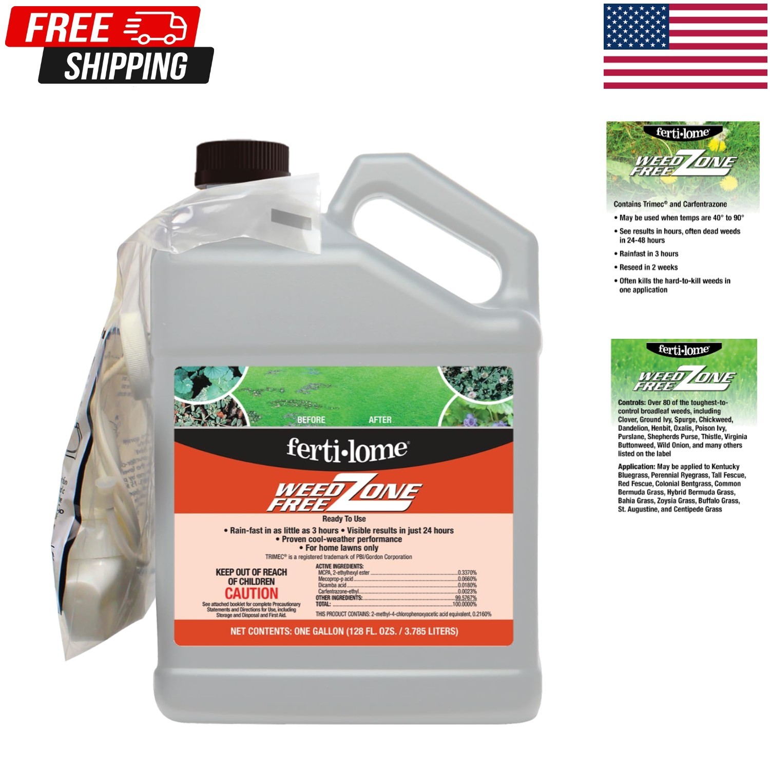 Fertilome (10532) Weed Free Zone RTU (1 Gal) 1 gal, …...