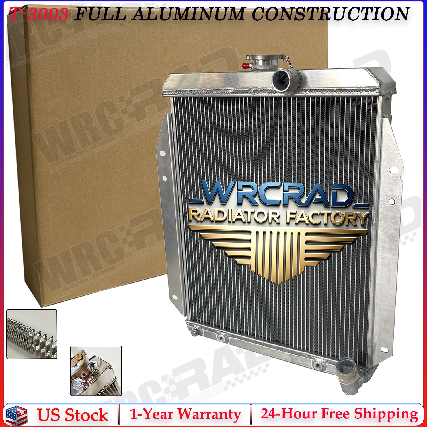 #CC6665-6 Aluminum Radiator For 1964-1970 1966 1968 Dodge A100 Truck L6 Engine
