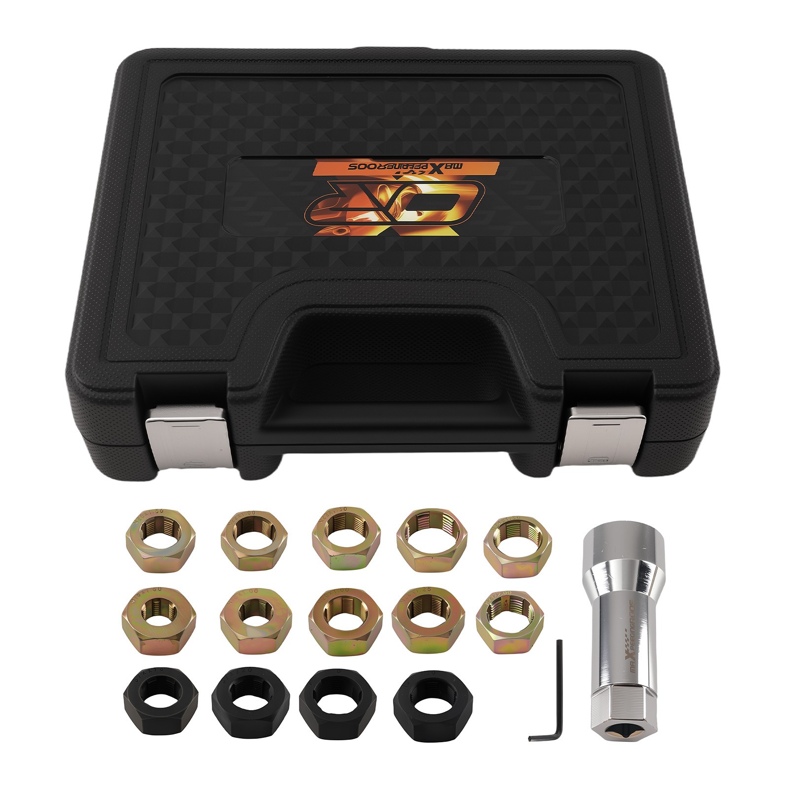 16-Piece Axle Spindle Thread Chaser Set, Thread Rethreading Restorer Tool Metric