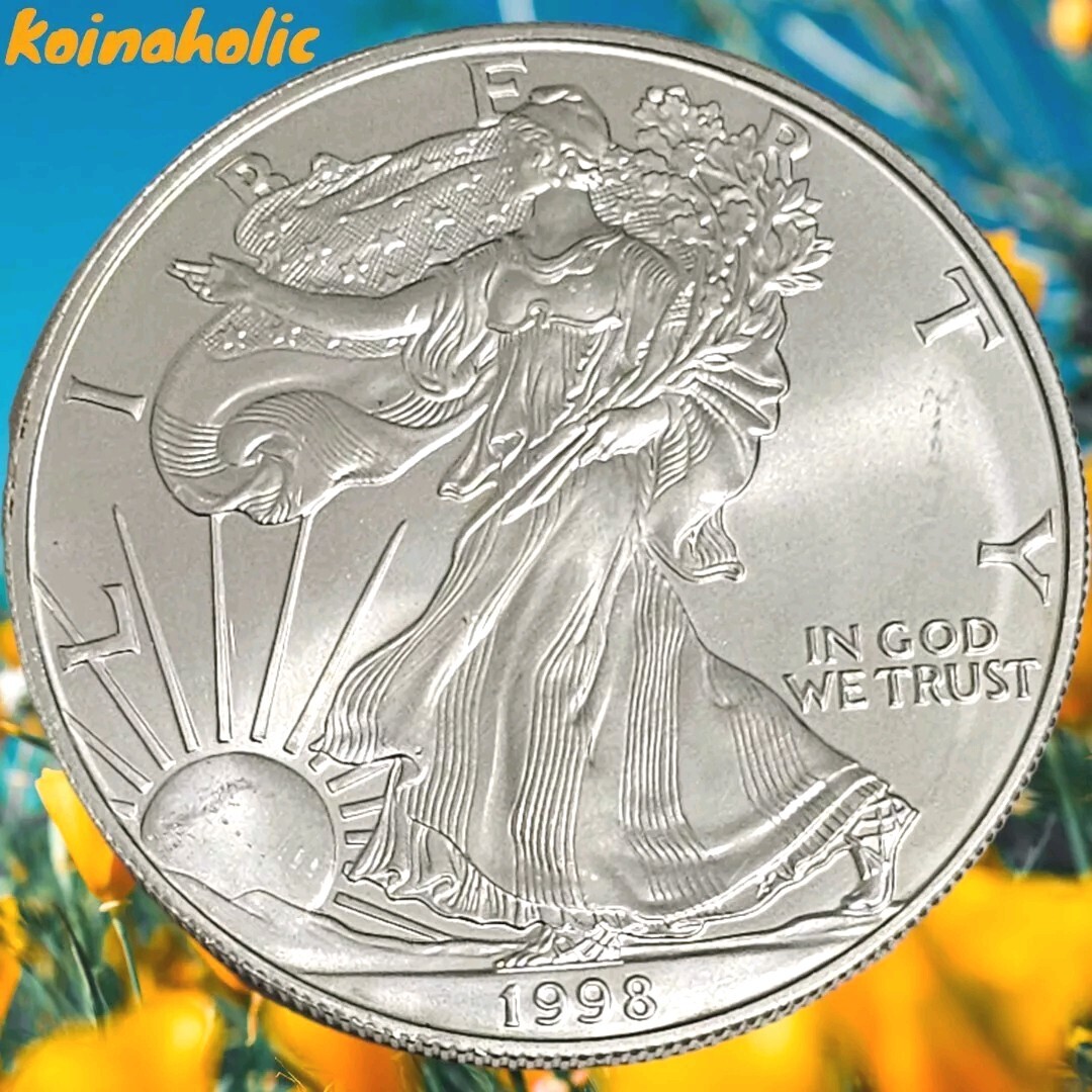 Better Date 1998 American Silver Eagle 1 Troy Oz .999 Fine Silver, Low Mintage ✨ Better Date 1998 American Silver Eagle 1 Troy Oz .999 Fine Silver, Low Mintage ✨