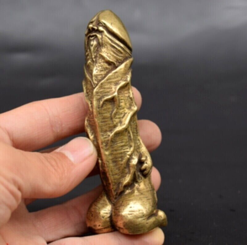 Solid Bronze Copper Statue Hand Carved Penis Love Amulet Gift 80211 New Solid Bronze Copper Statue Hand Carved Penis Love Amulet Gift 80211 New