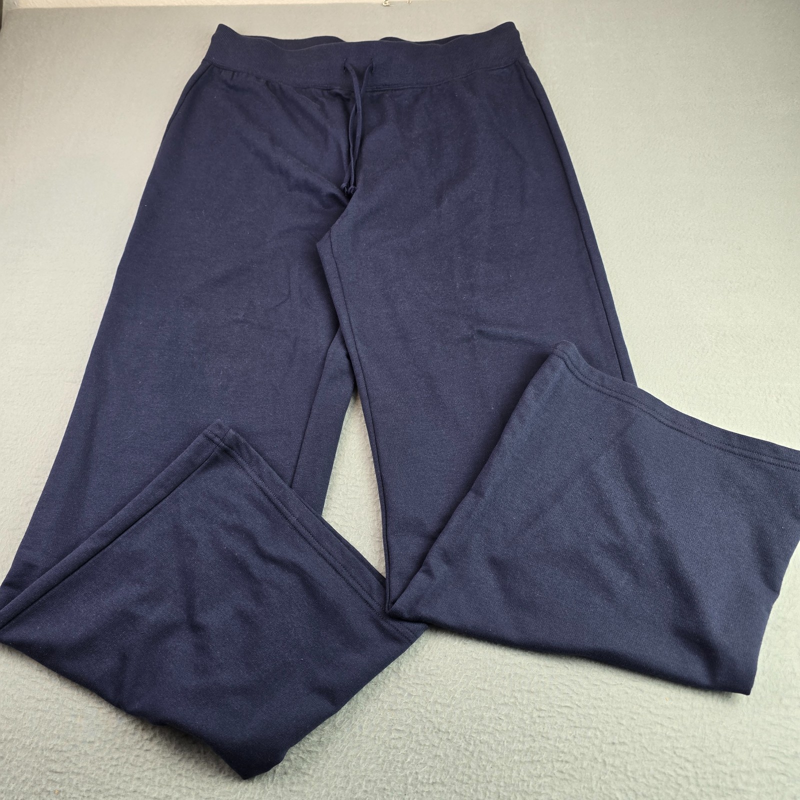 Country Store Navy Wide Leg Pull-On Lounge Pants Size M Cotton Blend Country Store Navy Wide Leg Pull-On Lounge Pants Size M Cotton Blend