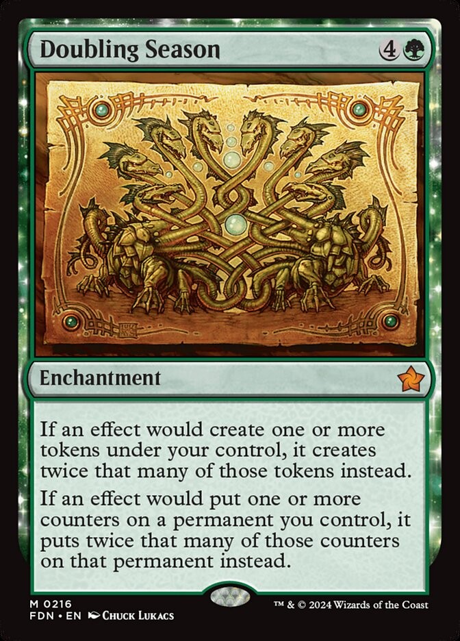 MTG Magic the Gathering Doubling Season (216/830) Foundations NM MTG Magic the Gathering Doubling Season (216/830) Foundations NM