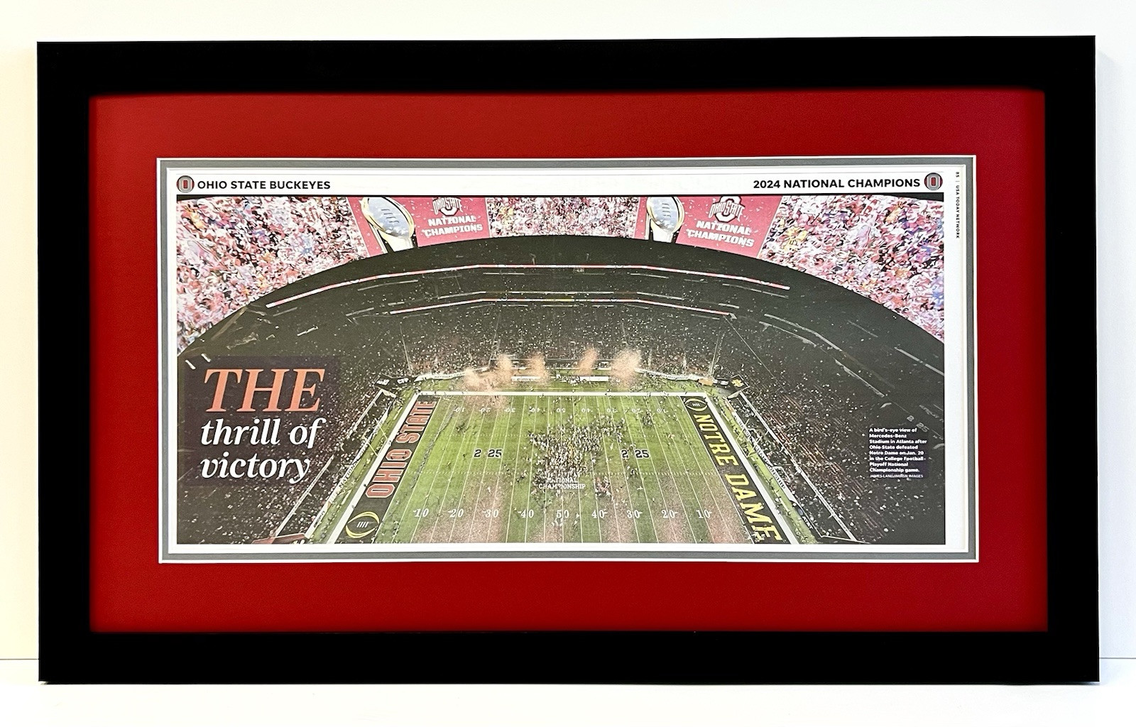 2024-2025 Ohio State Football CFP National Championship REAL Framed Newspaper