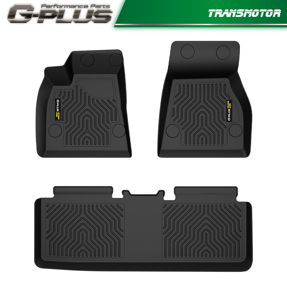 Fit For 2015-2020 Tesla Model S Floor Mats TPE All Weather Full Set Liners Black