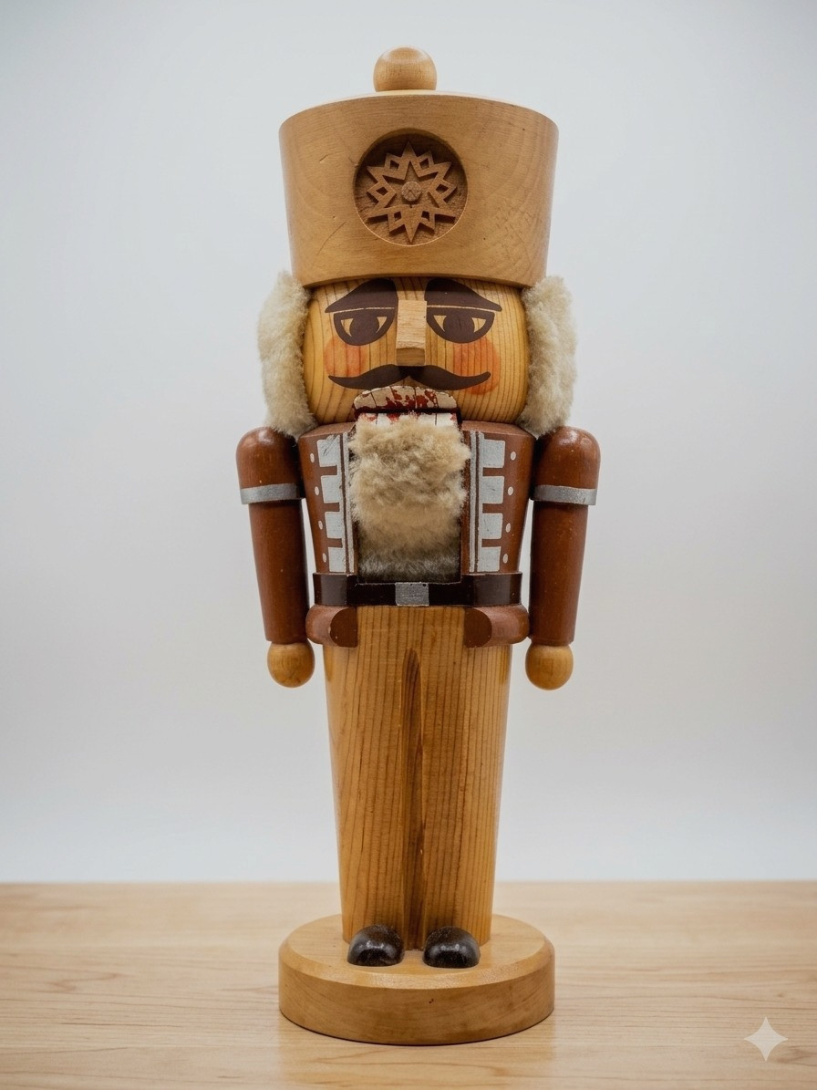 Vintage Wooden Soldier Nutcracker Handcrafted Natural Wood Erzgebirge Style 15´´ Vintage Wooden Soldier Nutcracker Handcrafted Natural Wood Erzgebirge Style 15´´