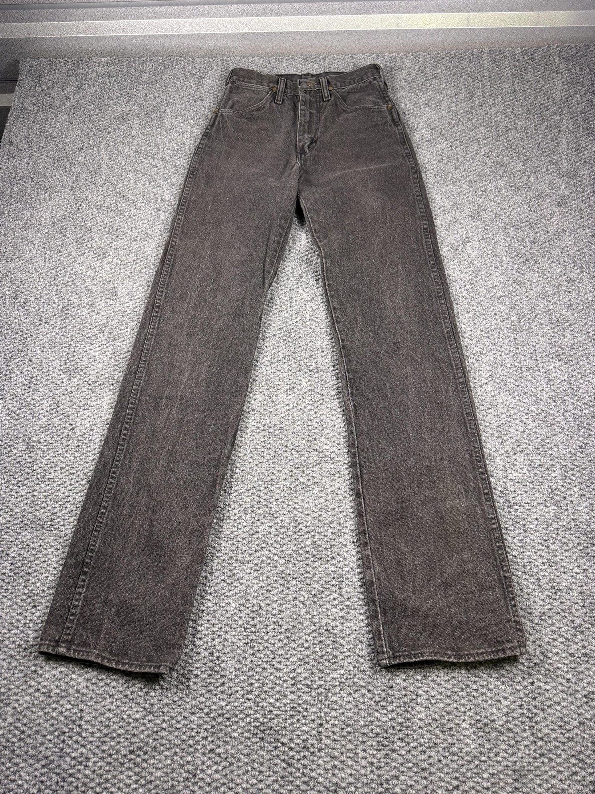 Vintage Wrangler Jeans Teens 25x34 Gray Straight Leg Denim USA 13MBKG 90s