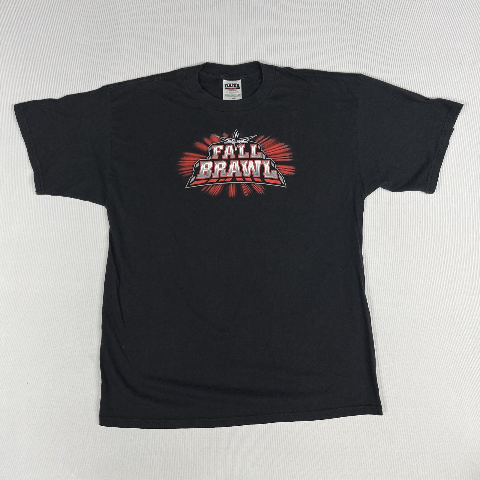 Vintage WCW Fall Brawl Shirt Mens XL Black Wrestling 1999 Tultex 90s Tee