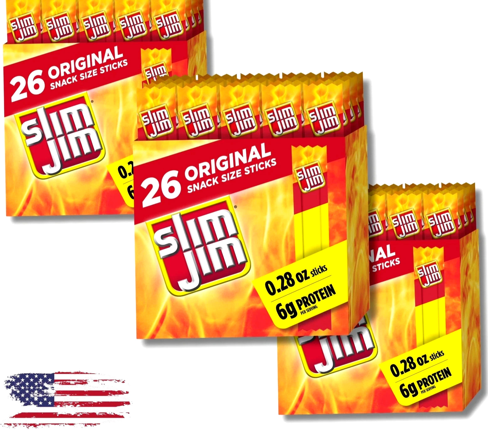 Slim Jim Snack-Sized Smoked Meat Stick Original Flavor 0.28 Oz 46 CT, (3 pack) Slim Jim Snack-Sized Smoked Meat Stick Original Flavor 0.28 Oz 46 CT, (3 pack)