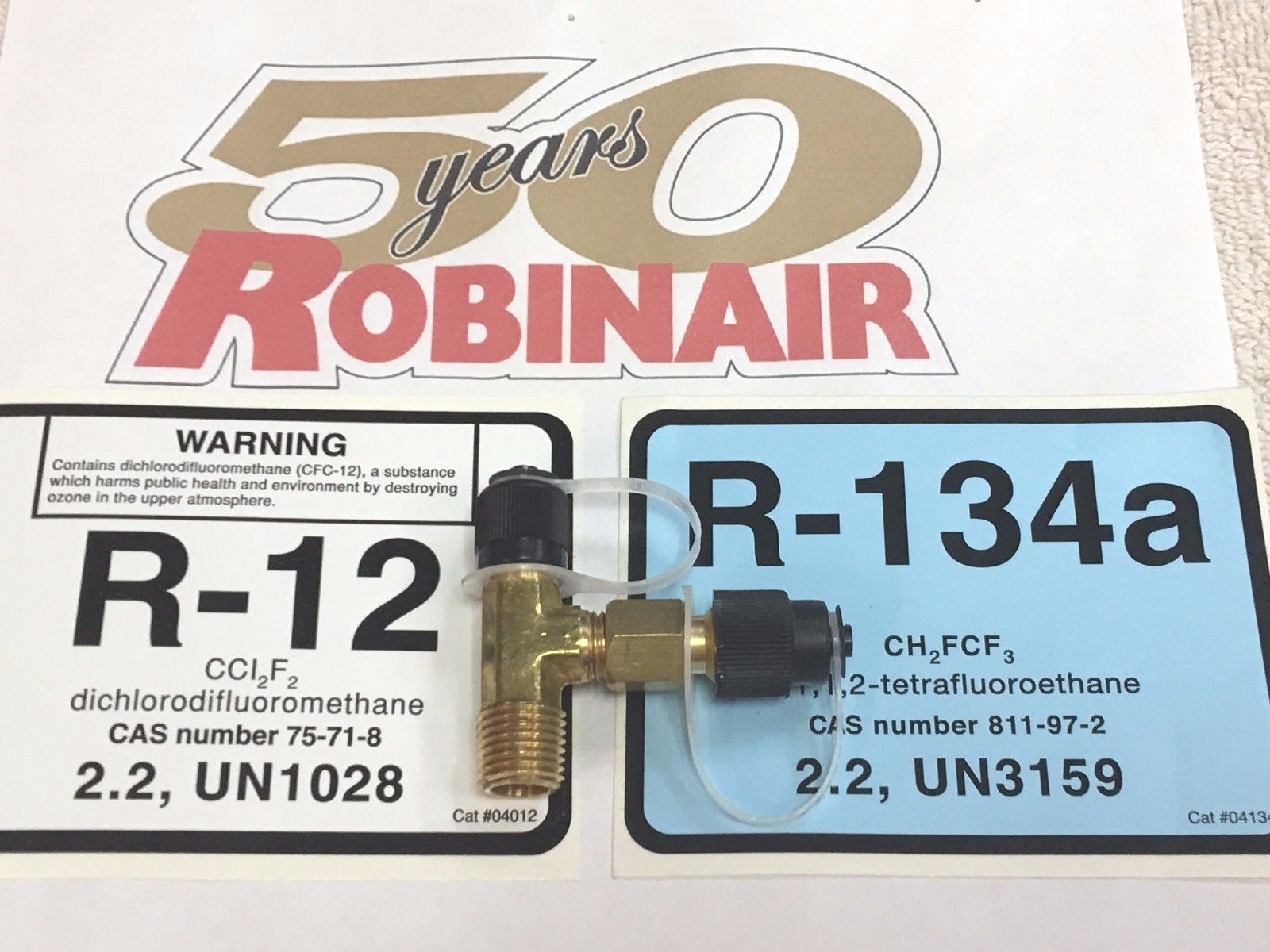 Robinair (15195) Combination Inlet Tee Fitting for R-12 and R-134A, T3-4B Robinair (15195) Combination Inlet Tee Fitting for R-12 and R-134A, T3-4B