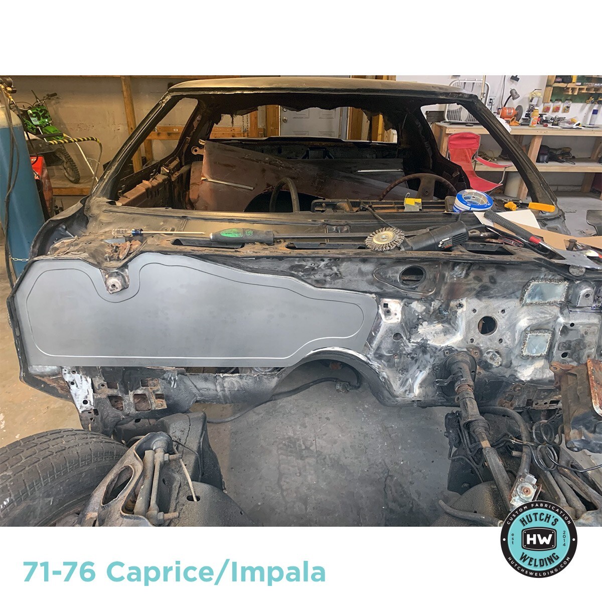 1971-1976 Chevy Caprice Impala Firewall Filler Panel | 18G Steel Bead Rolled USA