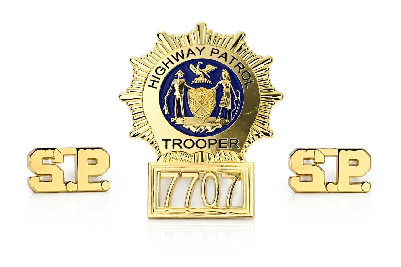 SUPER TROOPERS BADGE COLLAR PIN SET of 3 Props