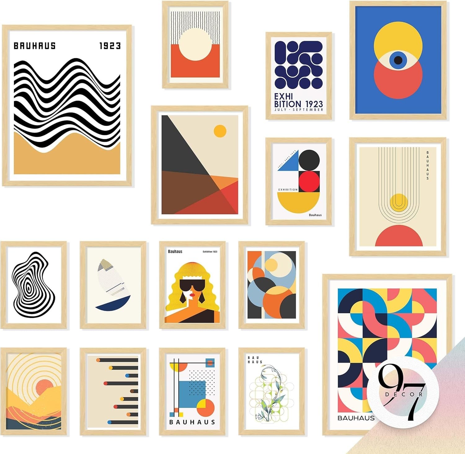 97 Decor Large 11x14 Bauhaus Wall Art Prints - Abstract 