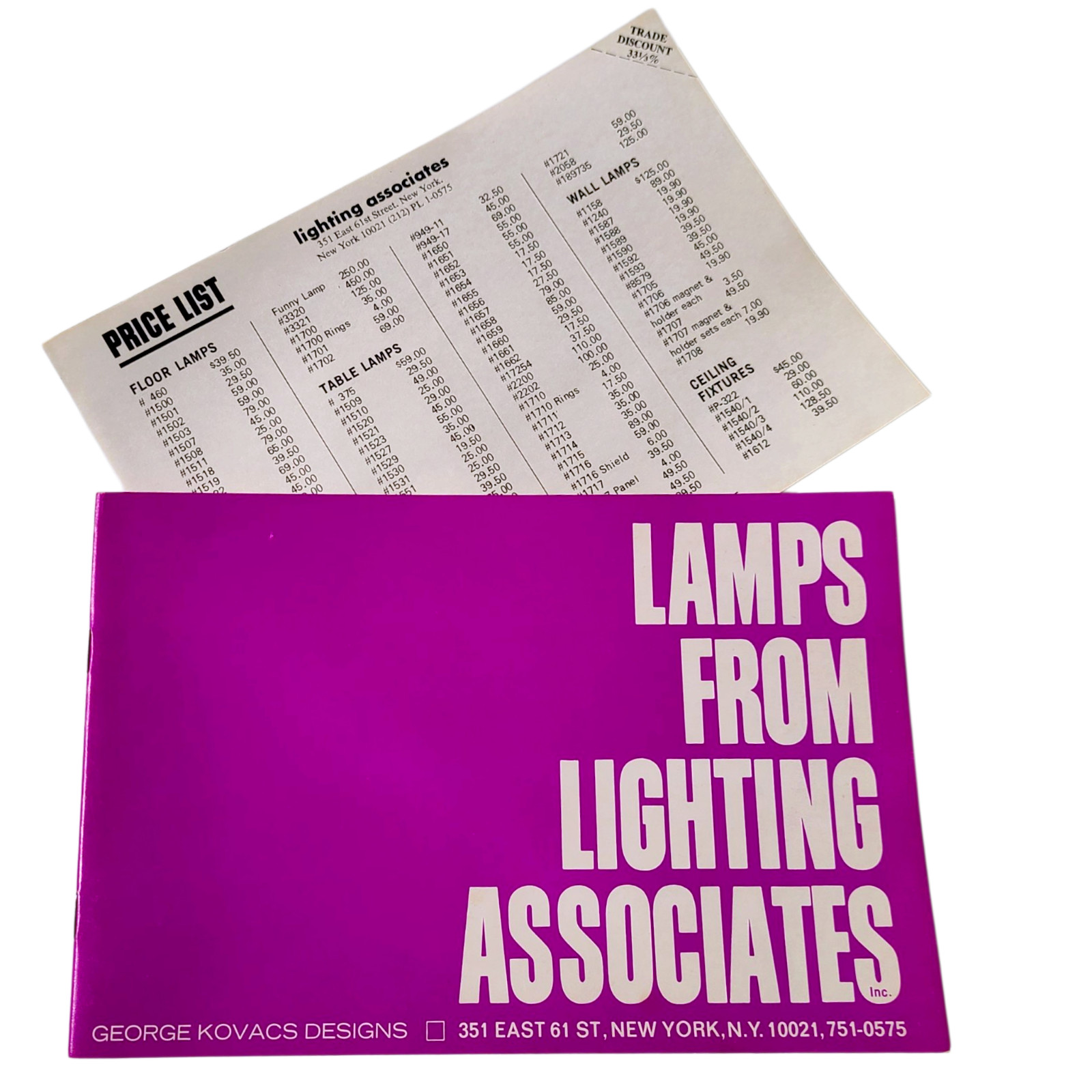 Vtg 60s MidCentury MCM Lighting Catalog Joe Colombo George Kovacs Lighting Assoc