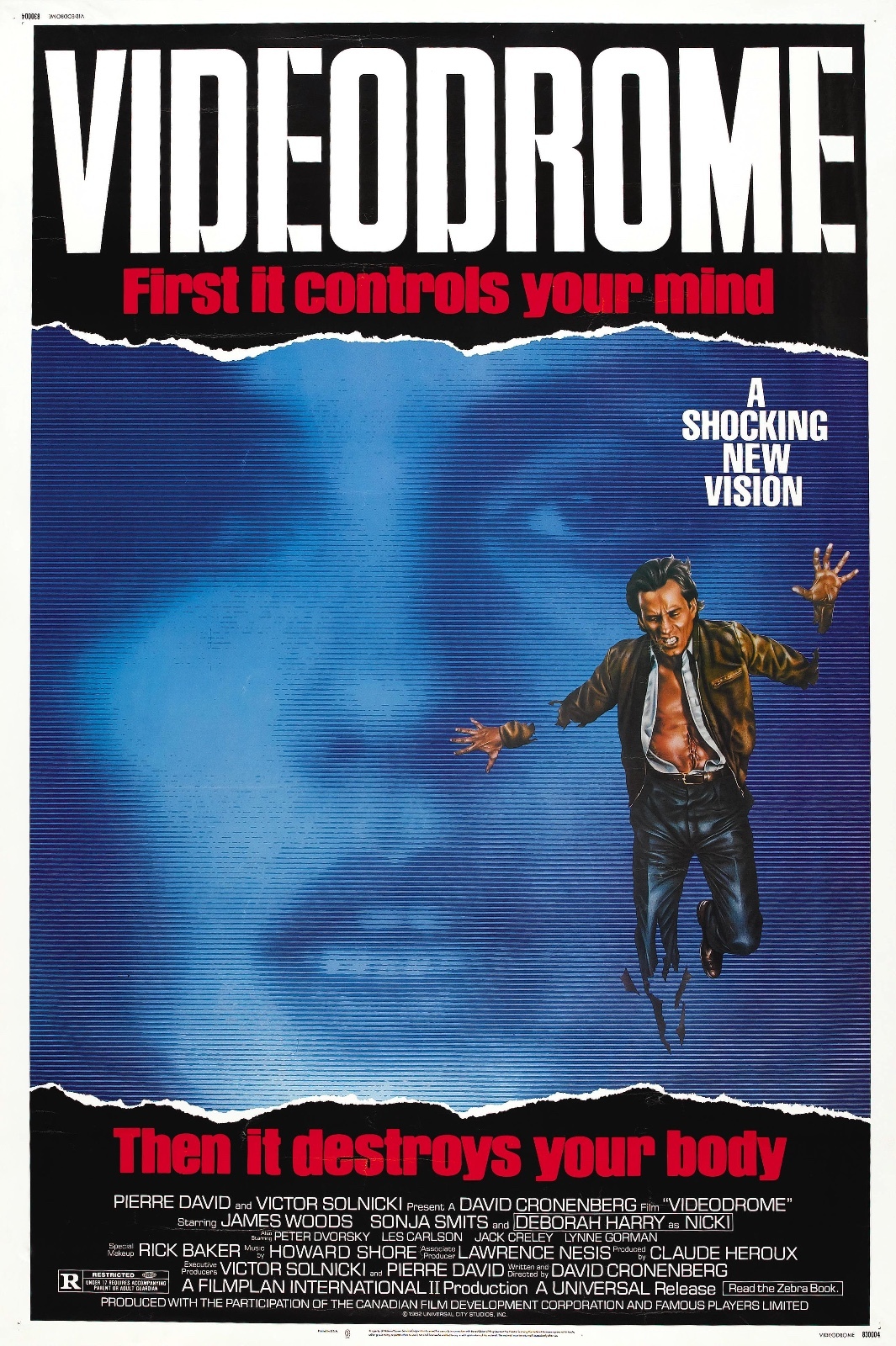 Videodrome Movie POSTER (1983) Fantasy / Mystery