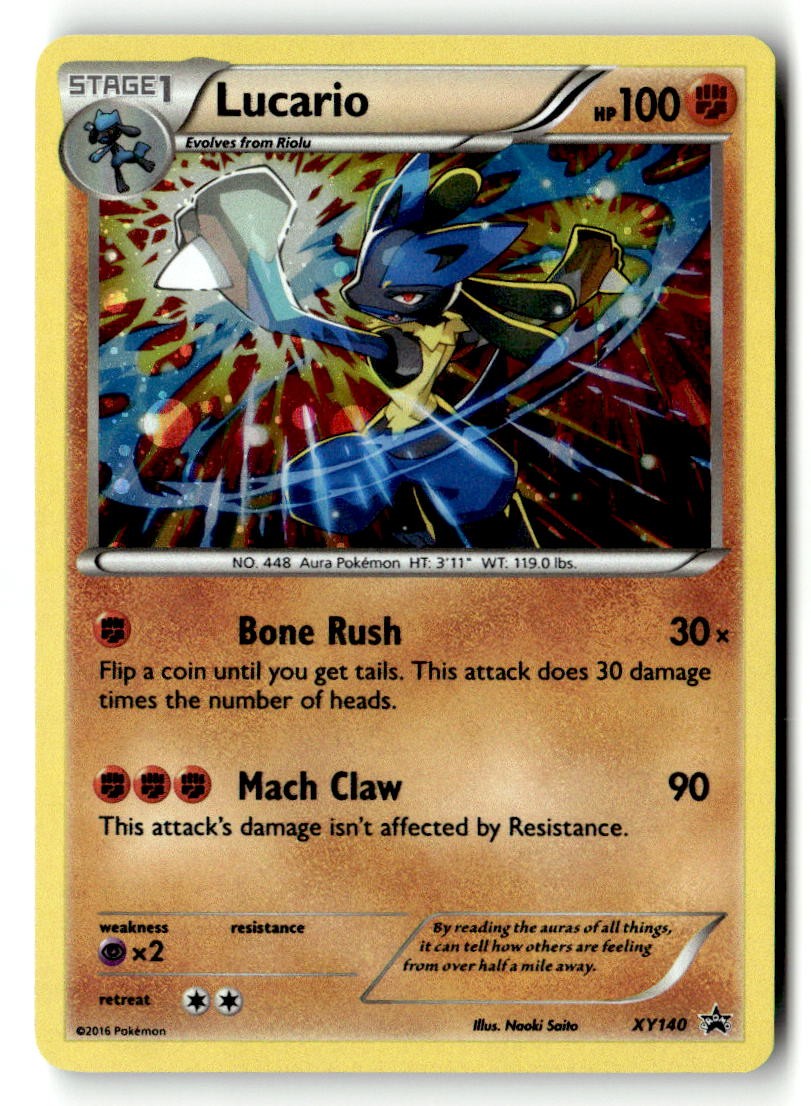 LUCARIO XY140 HOLO PROMO XY PROMO POKEMON NEAR MINT