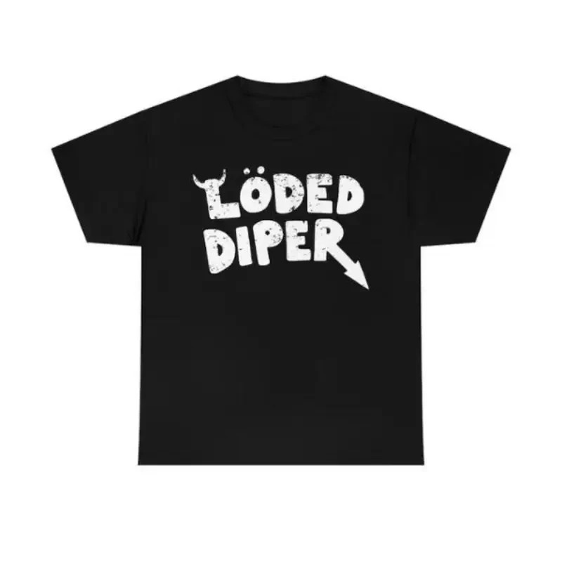 [100% Cotton] Loded Diaper Unisex Heavy Cotton T-shirt Menswear Top Vintage Dist