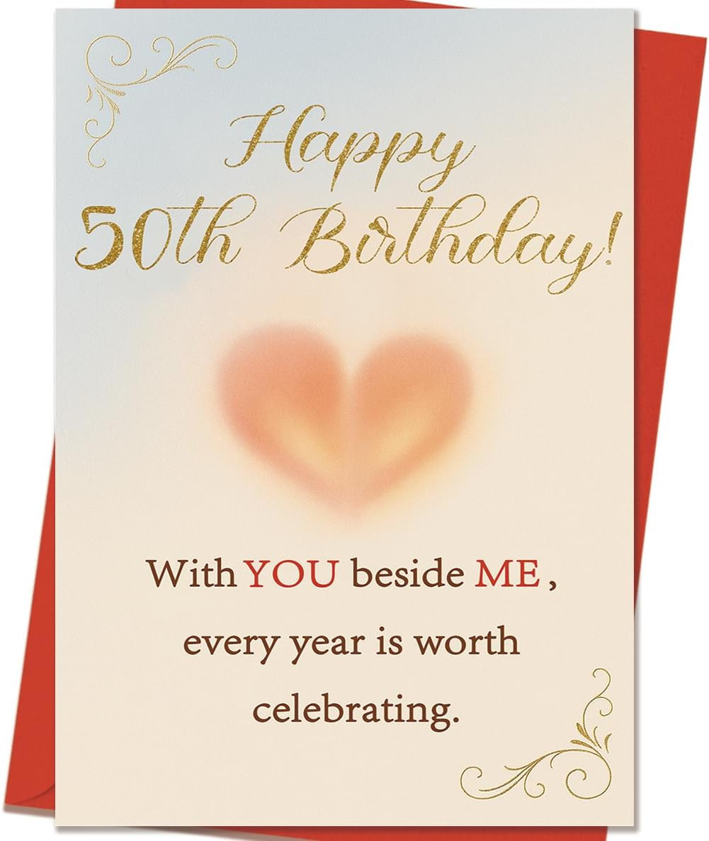 Romantic 50Th Birthday Cards Gifts for Husband Wife Couple