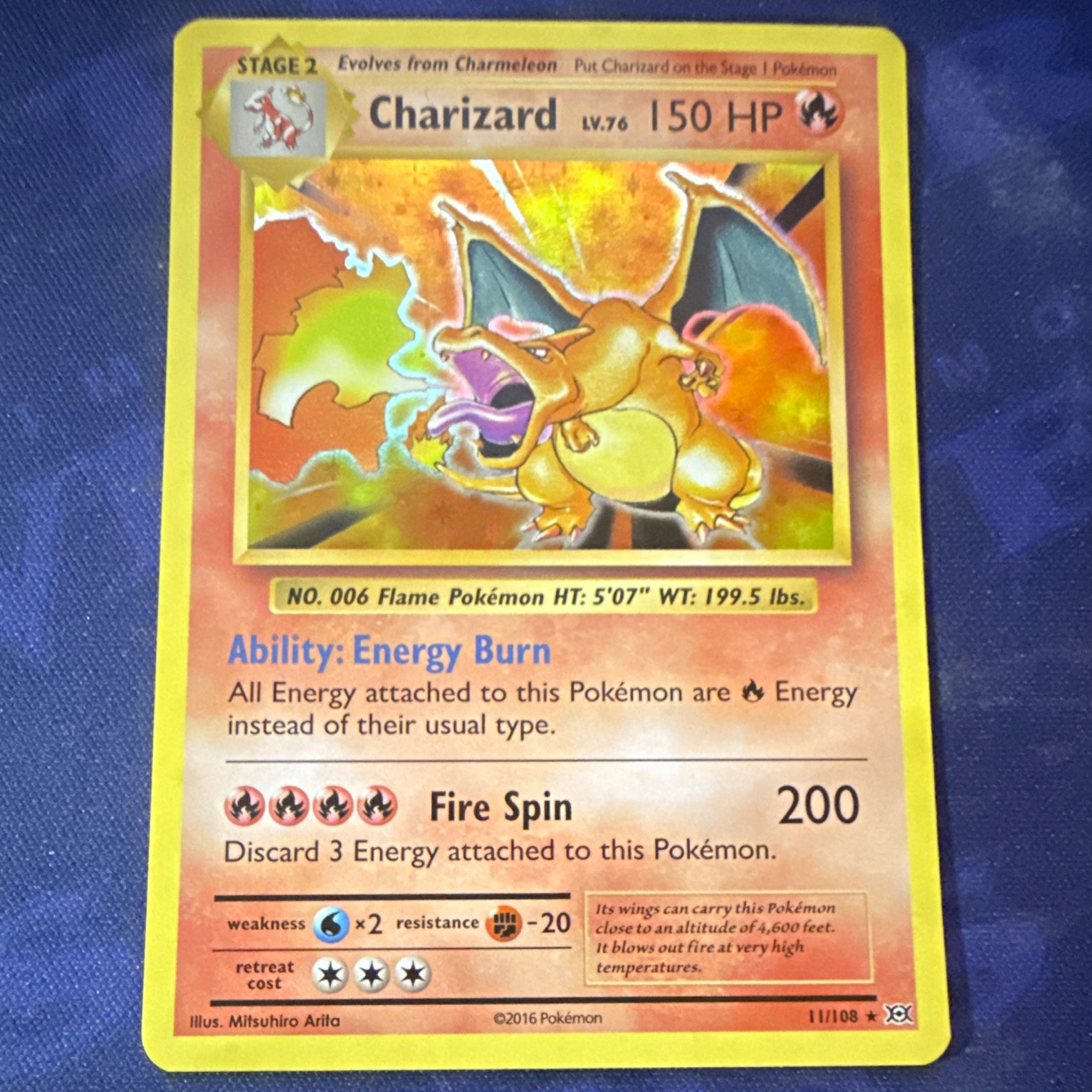 Pokémon TCG Evolutions Charizard 11/108 2016 NM Pokémon TCG Evolutions Charizard 11/108 2016 NM