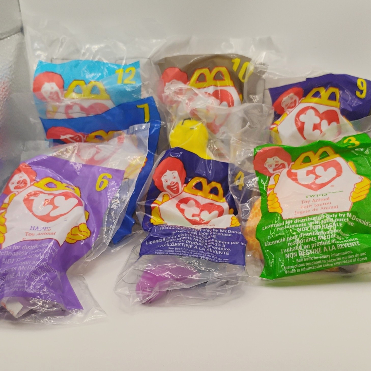 1998 McDonalds Ty Teenie Beanie Babies Lot of 7 Sealed #3 4 6 7 9 10 12