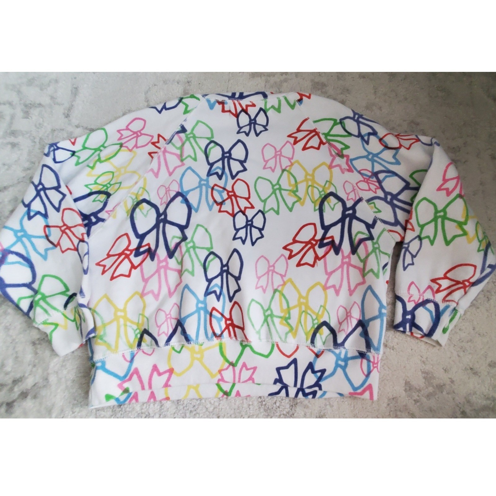 Vintage Havana Girls White Rainbow Bow Print Sweatshirt XL 16 Vintage Havana Girls White Rainbow Bow Print Sweatshirt XL 16